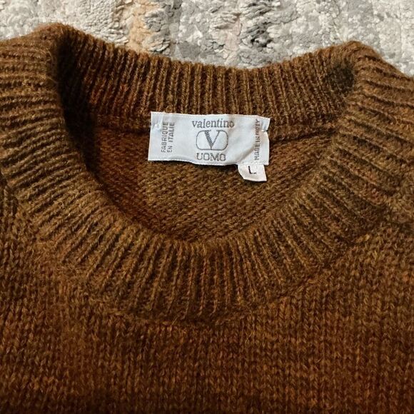 VINTAGE VALENTINO UOMO WOOL SWEATER! EUC! SIZE L - Picture 7 of 8